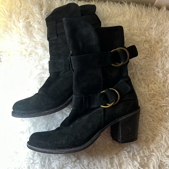 Florintini + Baker soft leather suede double buckle size 8.5 - Picture 9 of 9